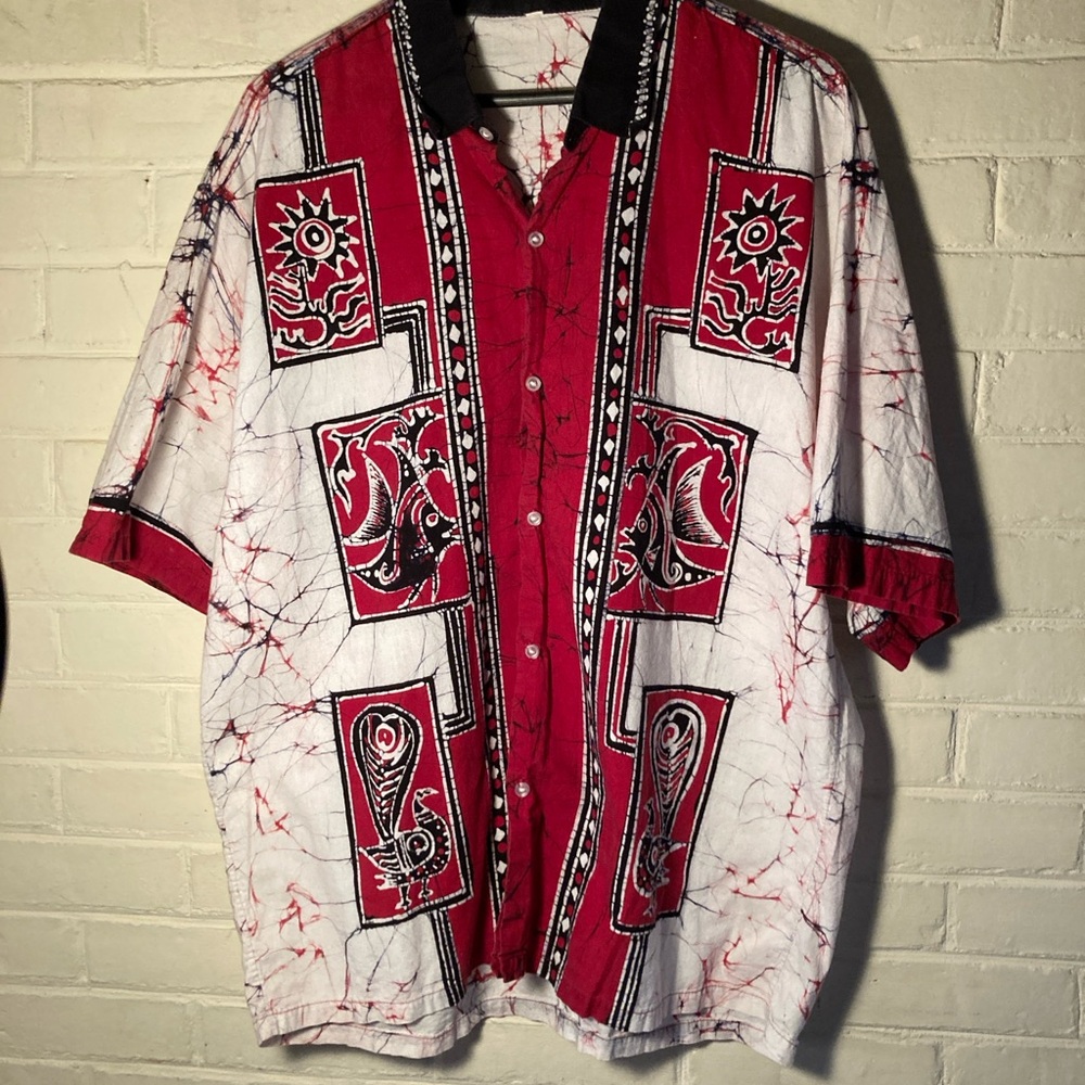 Red and White Men's Shirt